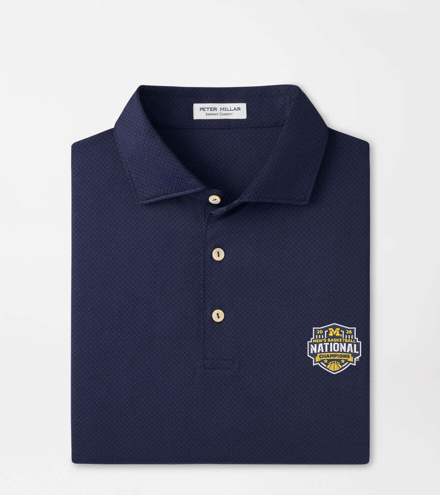 Michigan National Champion Hugo Performance Jersey Polo image number 1