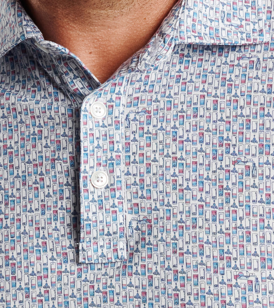 Pilot Mill Half Full Printed Short-Sleeve Polo image number 5