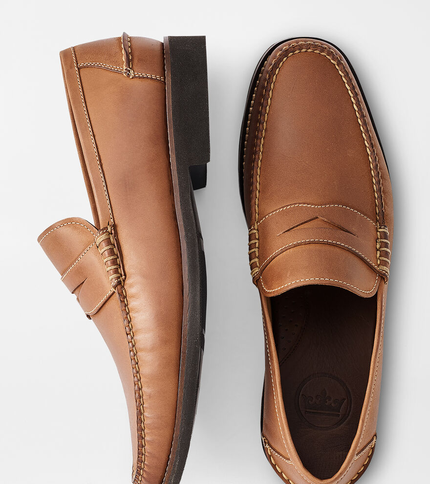 Handsewn Leather Penny Loafer image number 1