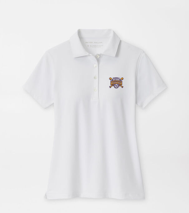 LSU College World Series Women's Short Sleeve Button Polo