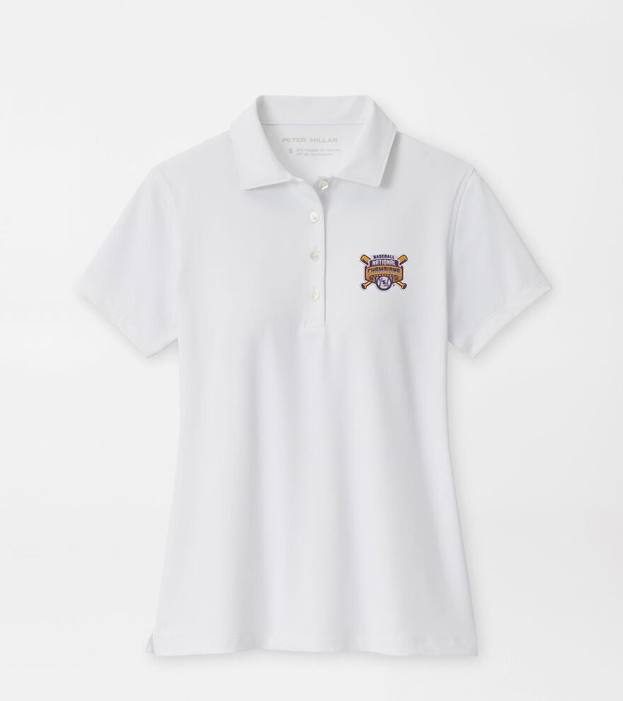 LSU College World Series Women's Short Sleeve Button Polo image number 1