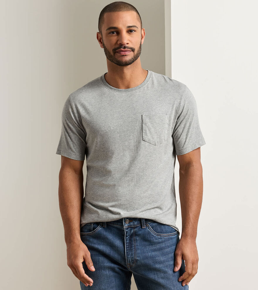 Crown Comfort Heathered Short-Sleeve Pocket Tee - Alternate Image 1