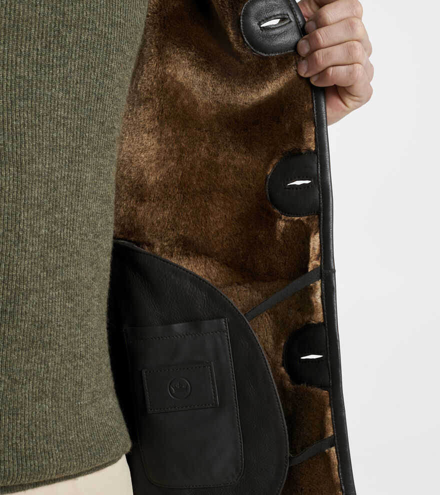 Shearling Leather Coat image number 7