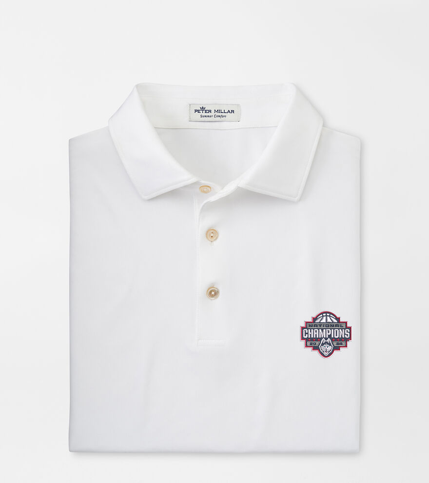 UConn National Champion Solid Performance Jersey Polo image number 1