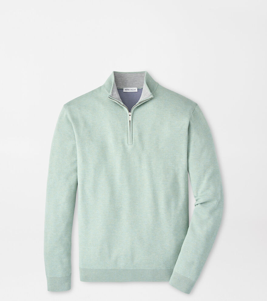Coolspun Lite Cotton Quarter-Zip Sweater image number 1