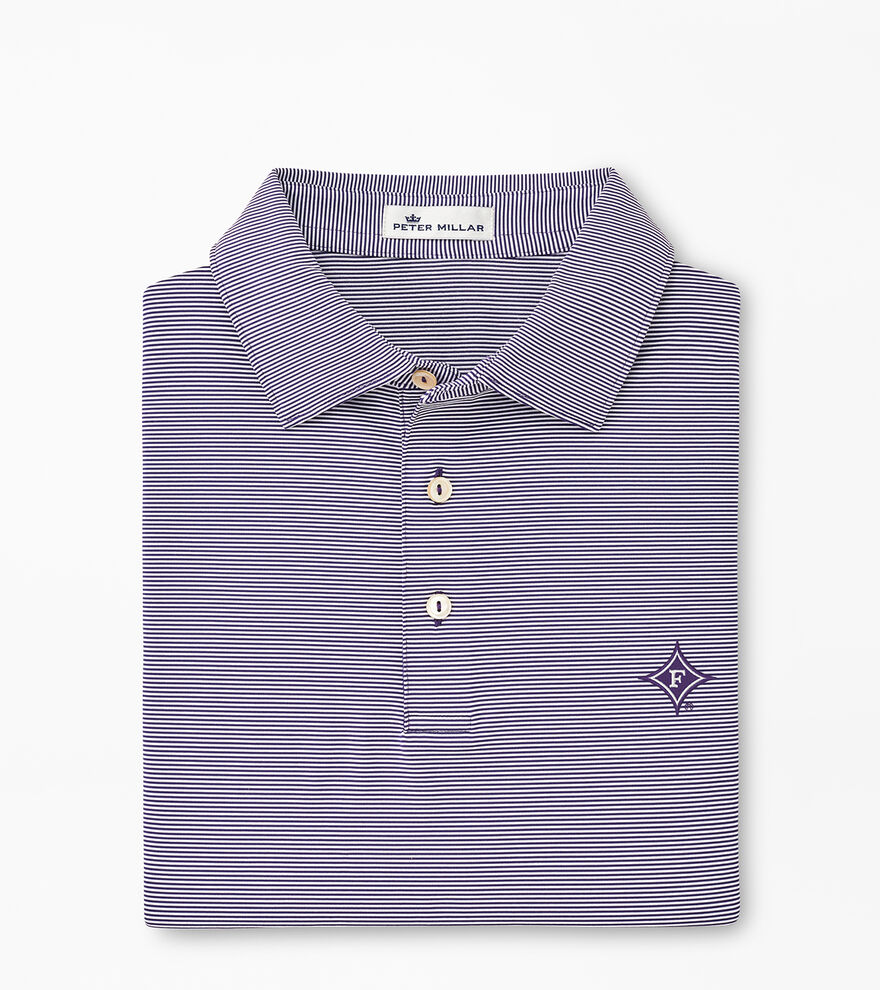 Furman Jubilee Stripe Performance Polo image number 1