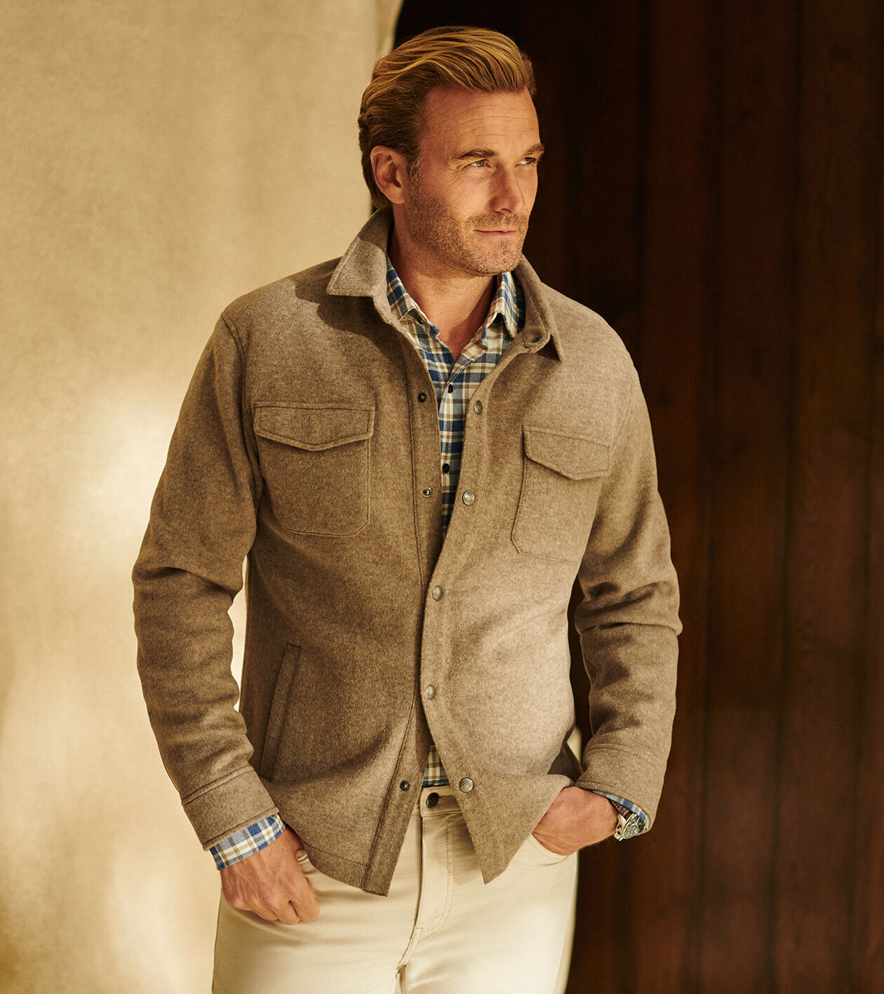 Crown Flex Fleece Shirt Jacket Men s Jackets Coats Peter Millar