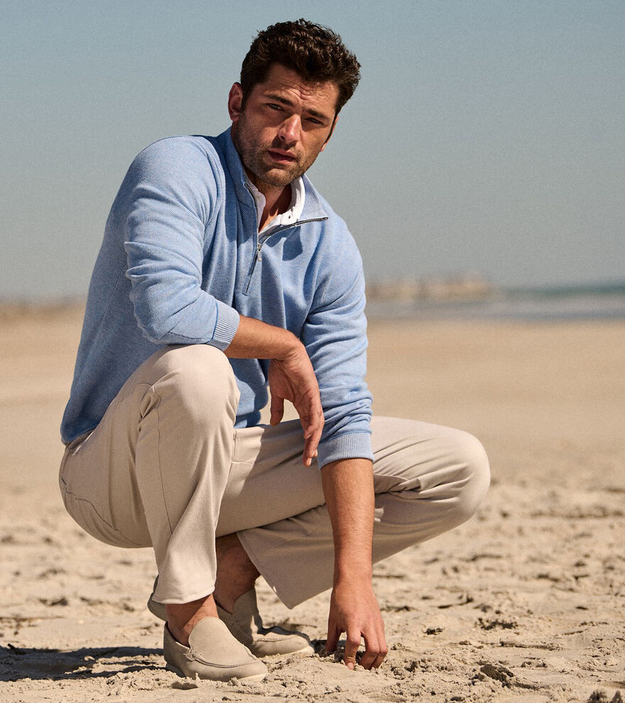 Coolspun Lite Birdseye Quarter Zip Sweater image number 6