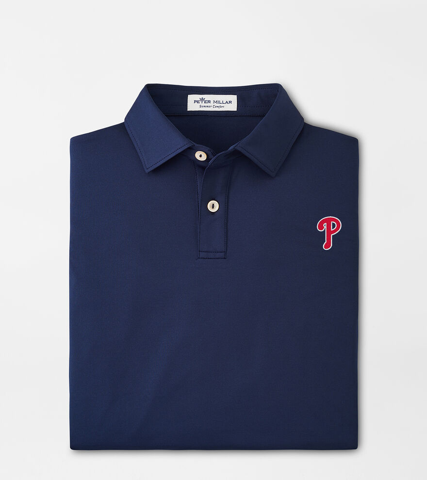 Philadelphia Phillies Solid Youth Performance Jersey Polo image number 1
