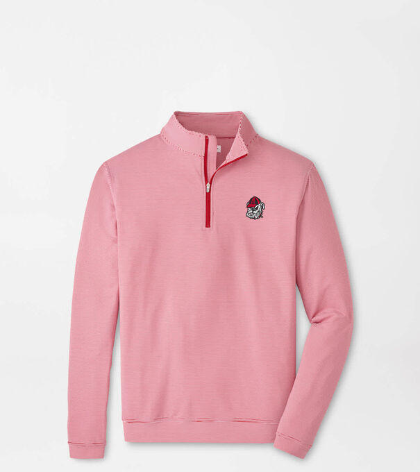 Georgia Bulldog Perth Sugar Stripe Performance Quarter-Zip