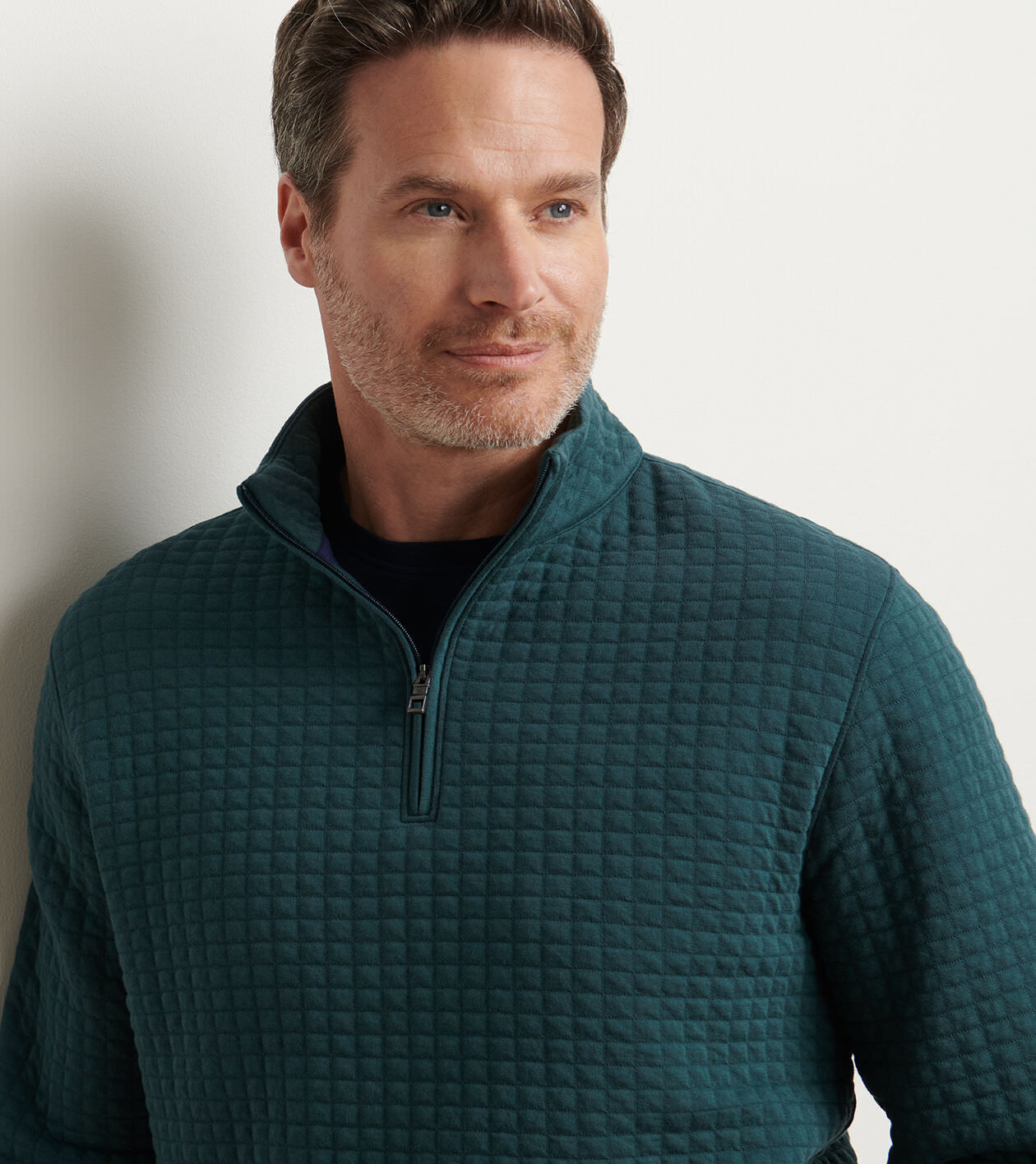Quad Quilted Quarter-Zip | Men's Pullovers | Peter Millar