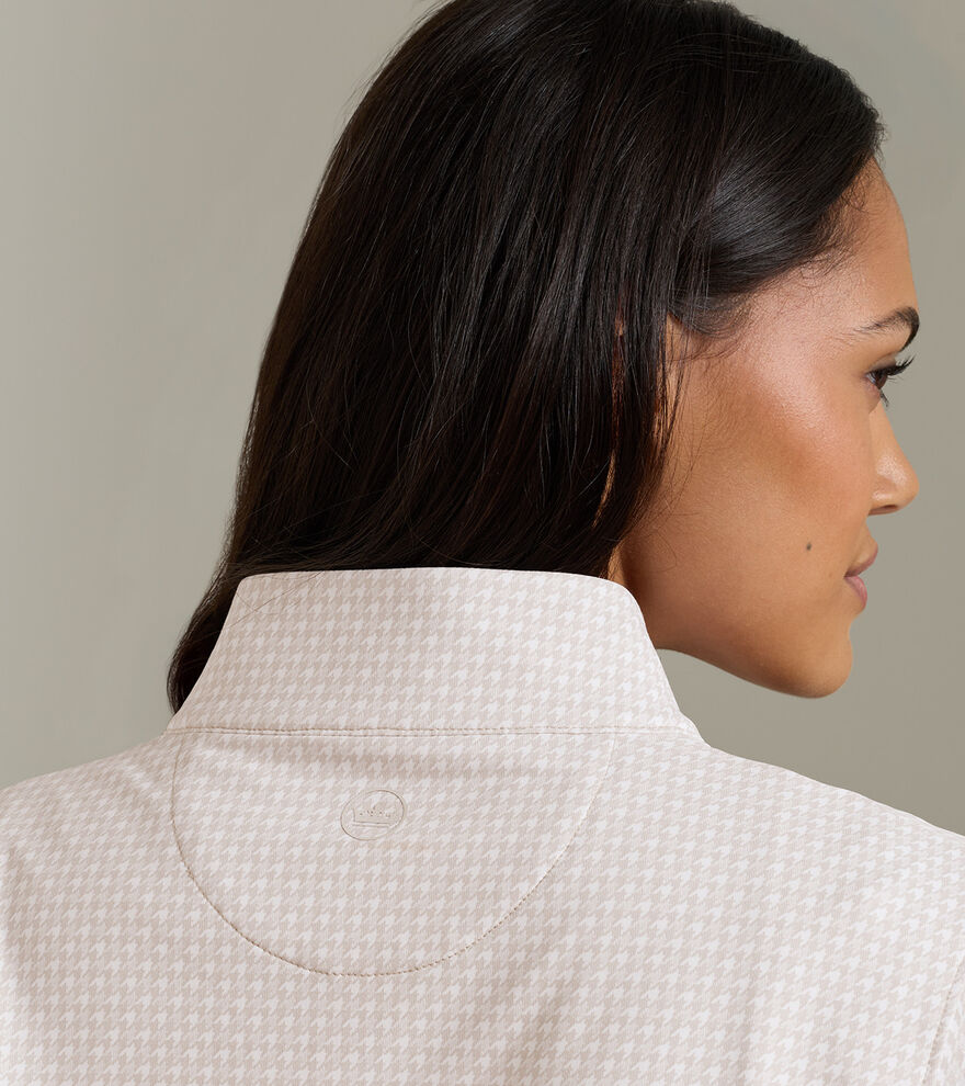 Houndstooth Print Perth Performance Quarter-Zip image number 4