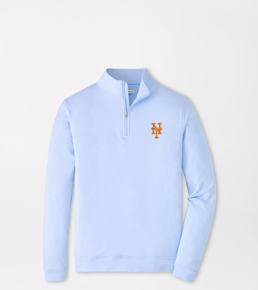New York Mets Perth Sugar Stripe Performance Quarter-Zip