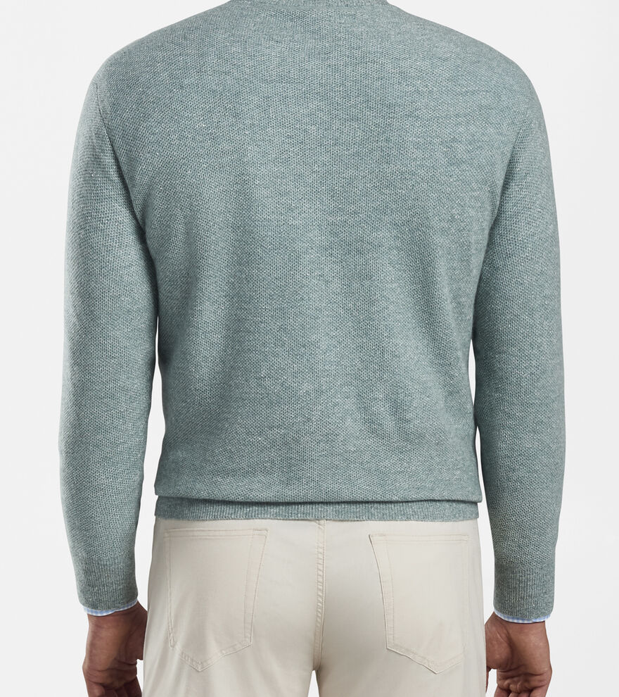 Cashmere-Linen Quarter-Zip Sweater image number 3