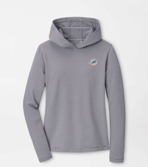 Miami Dolphins Women's Pine Sugar Stripe Performance Hoodie