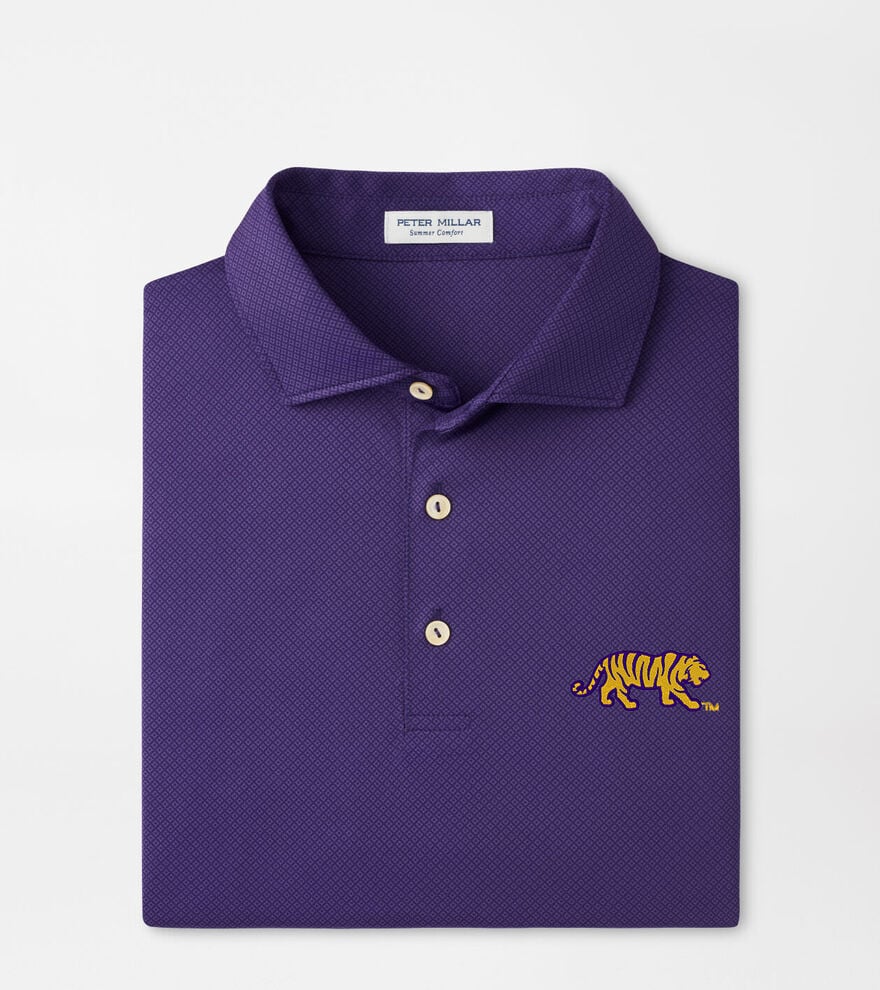 LSU Mike the Tiger Hugo Performance Jersey Polo image number 1
