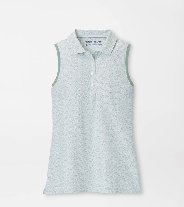 Tee It Up Banded Sport Mesh Sleeveless Button Polo - Alternate Image 1