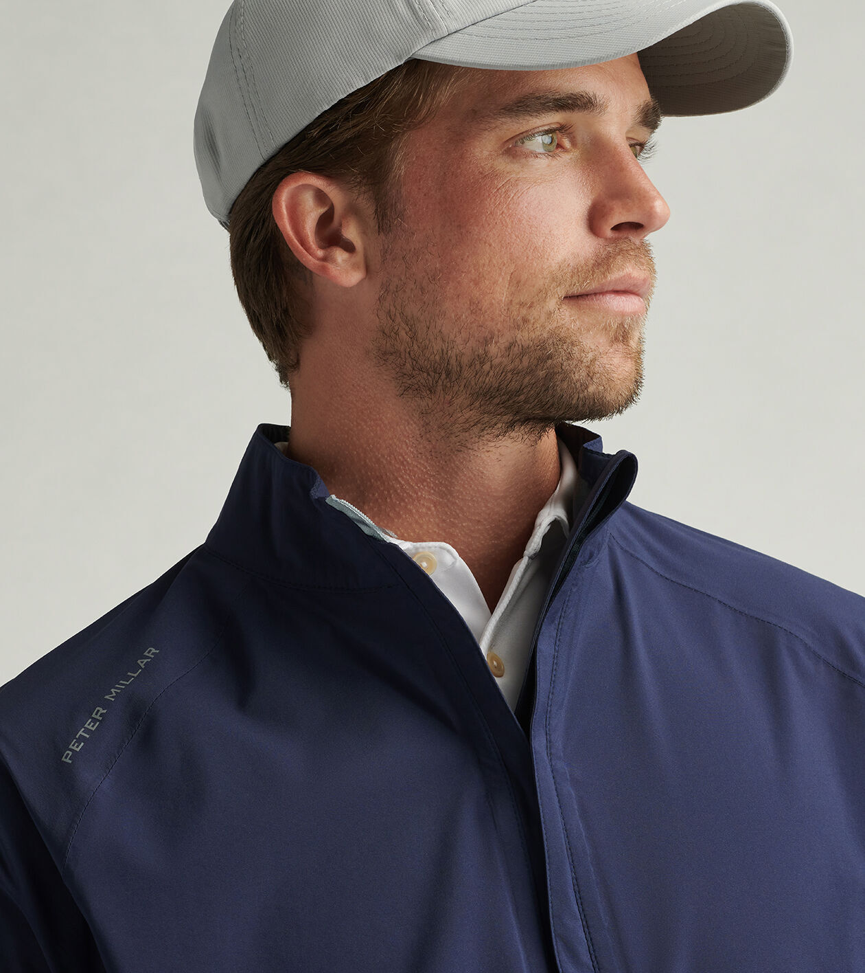 Half zip rain coat top