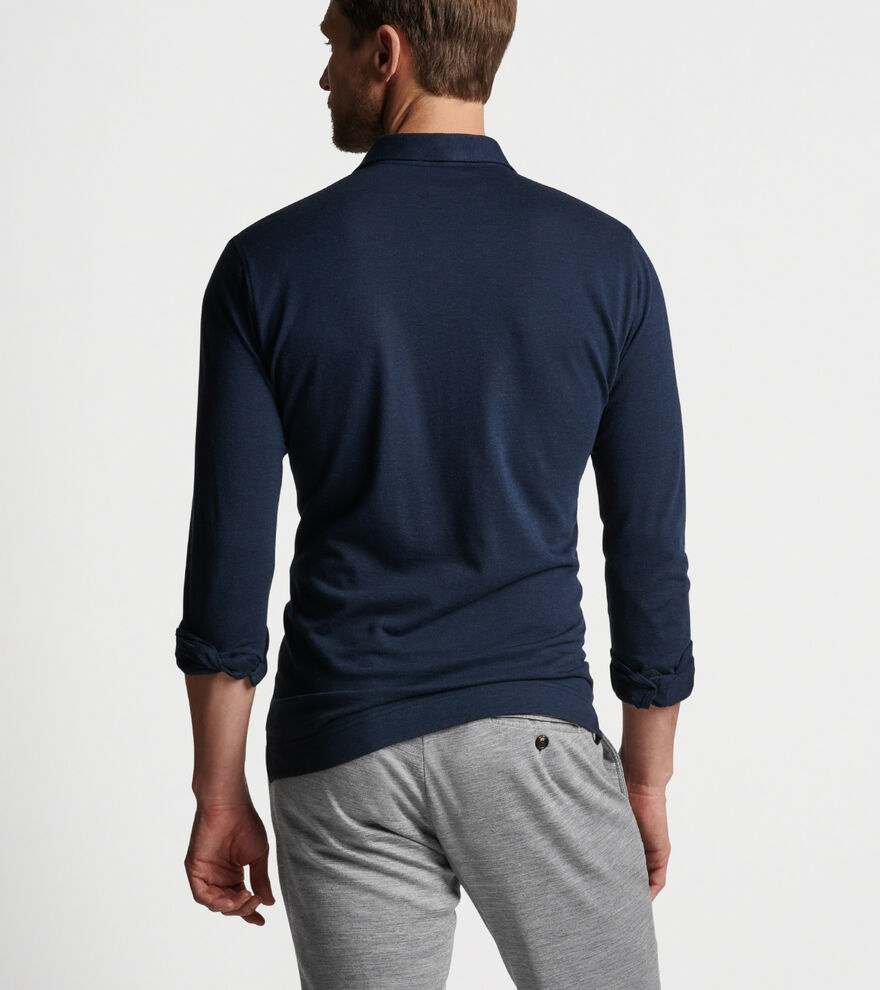 Amble Long-Sleeve Cotton Cashmere Polo image number 6