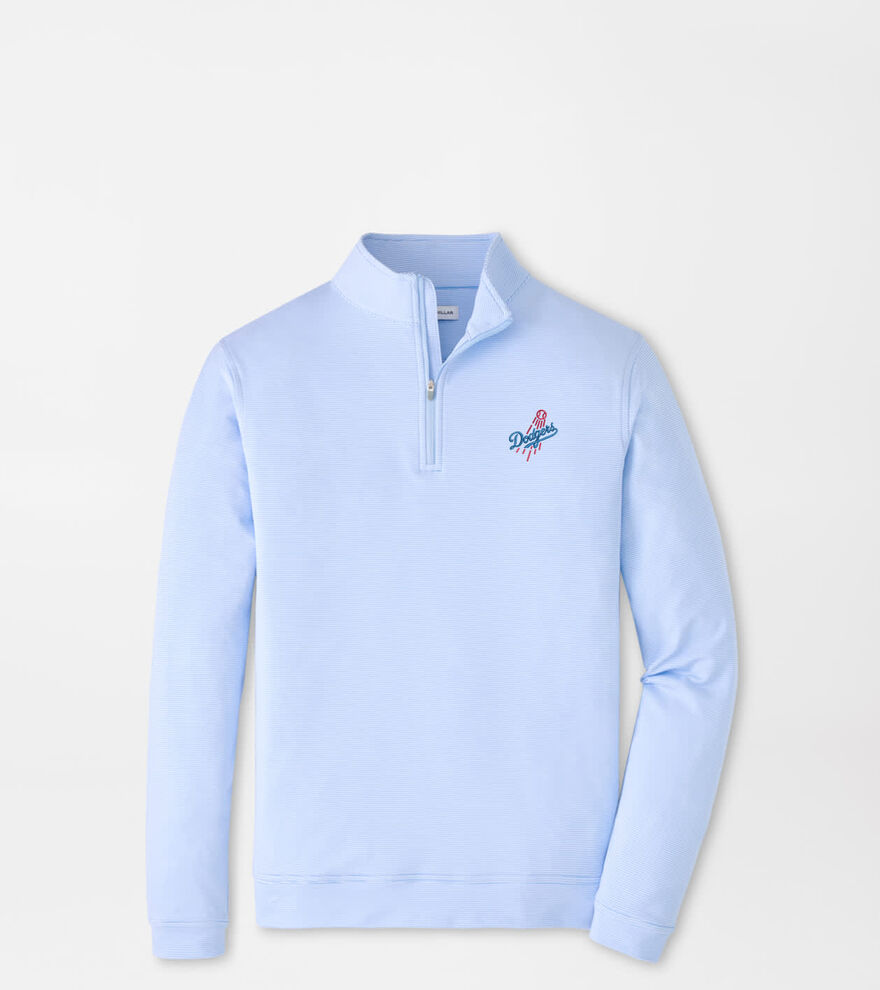 Cooperstown Los Angeles Dodgers Perth Sugar Stripe Performance Quarter-Zip