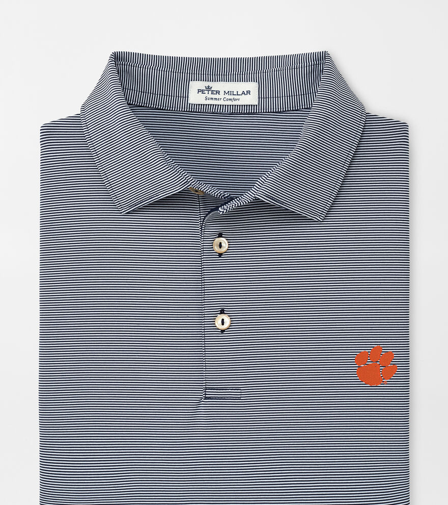 Clemson Jubilee Stripe Performance Polo image number 1