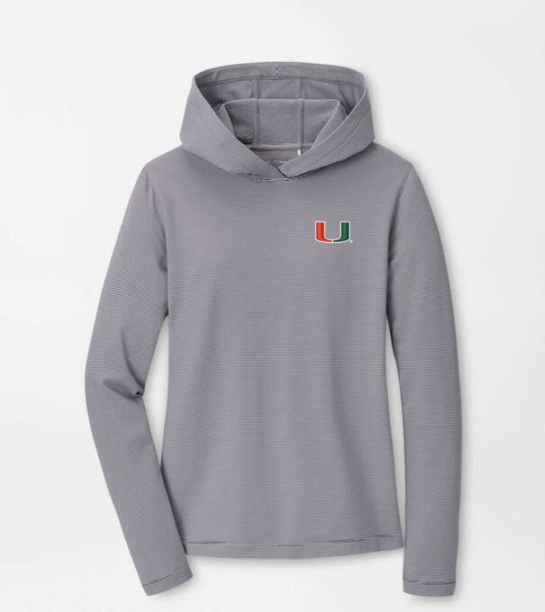 Miami Women's Pine Sugar Stripe Performance Hoodie