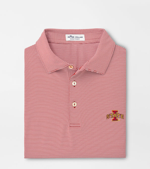 Iowa State Jubilee Stripe Performance Polo