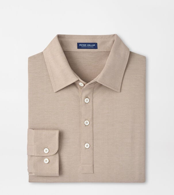 Ashby Silk Cotton Long-Sleeve Polo