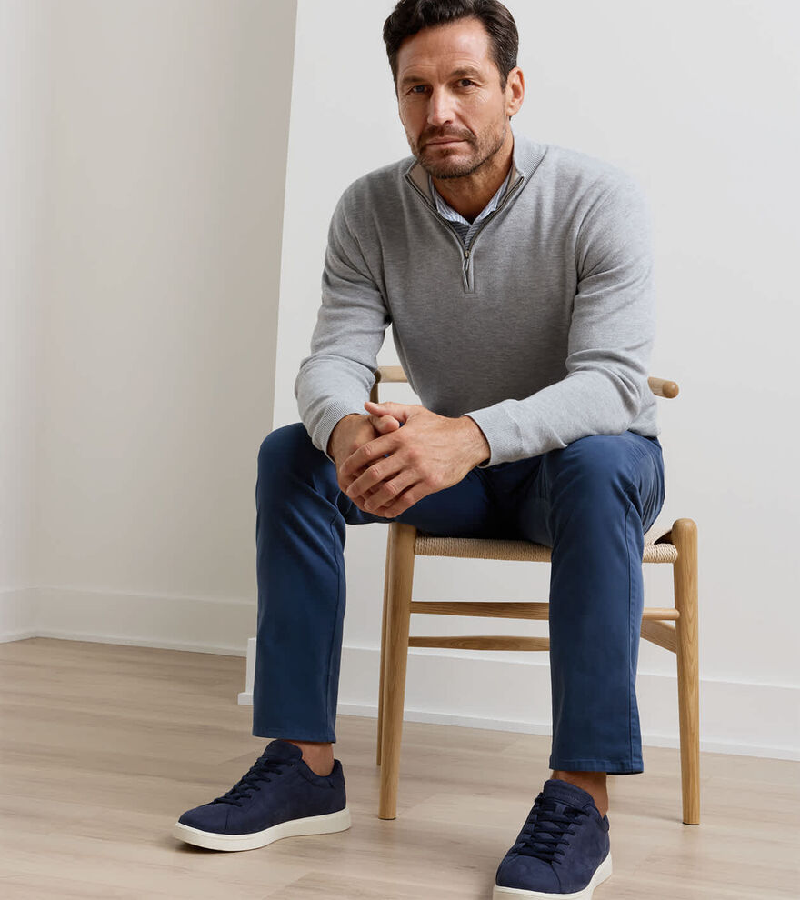 Coolspun Lite Cotton Quarter-Zip Sweater image number 2