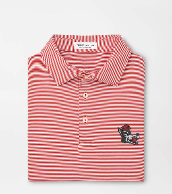 NC State Vault Jubilee Stripe Performance Polo
