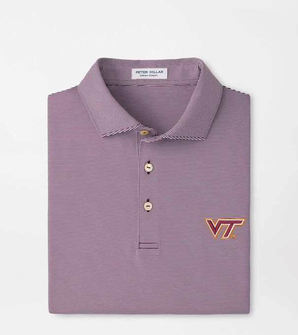 Virginia Tech Jubilee Stripe Performance Polo