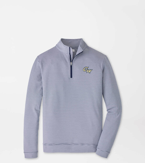 George Washington University Perth Sugar Stripe Performance Quarter-Zip
