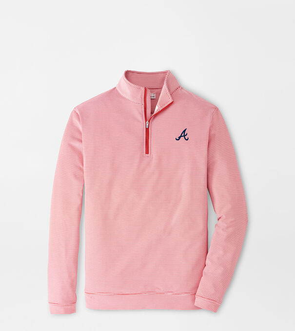 Atlanta Braves Perth Sugar Stripe Performance Quarter-Zip