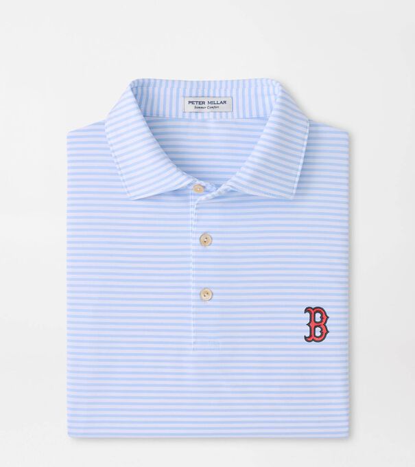 Boston Red Sox Tiebreaker Performance Jersey Stripe Polo