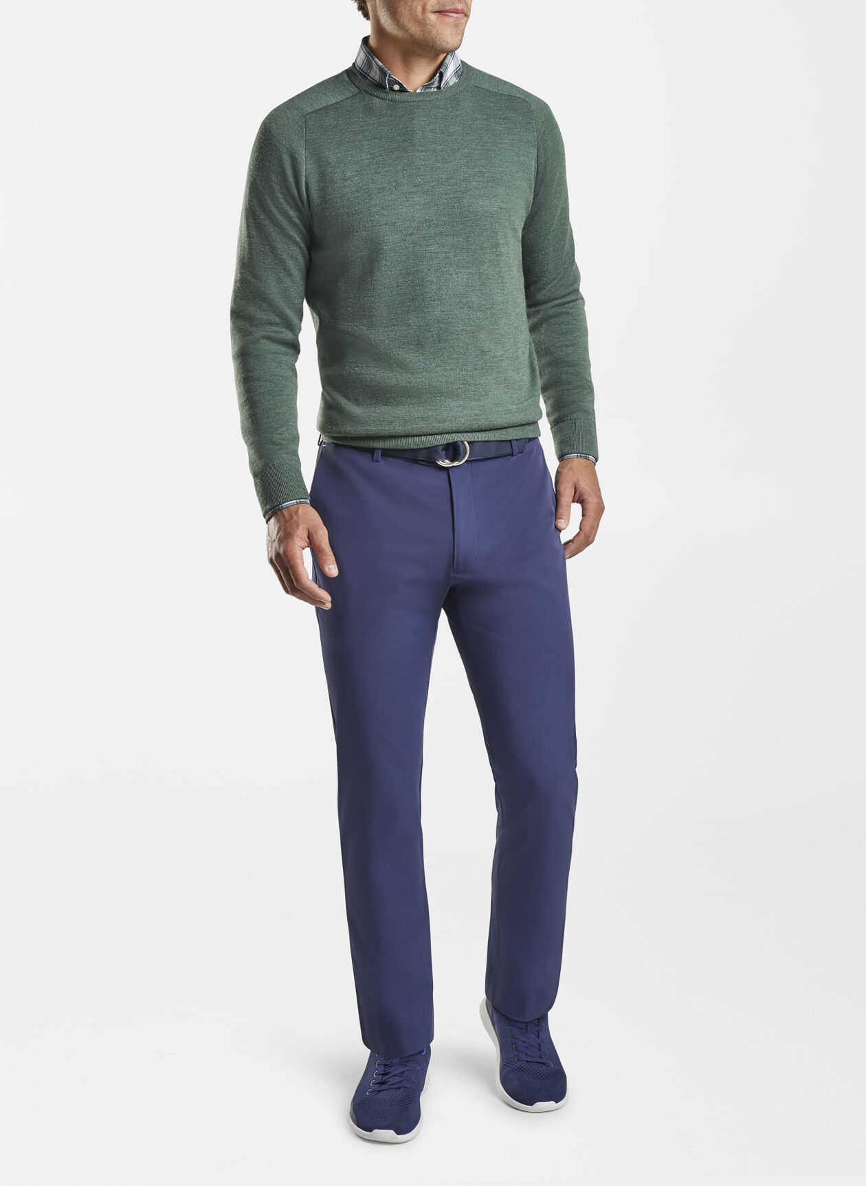 ★★ ★★ Interlock crewneck wool sweater T12E7 Wool Interlock Crewneck | Peter Millar