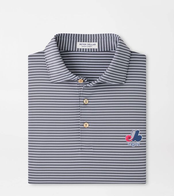 Cooperstown Montreal Expos Tiebreaker Performance Jersey Stripe Polo