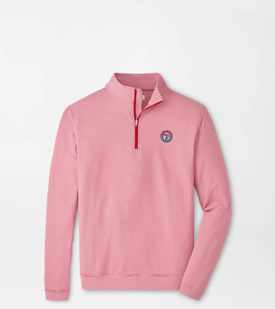 Cooperstown Texas Rangers Perth Sugar Stripe Performance Quarter-Zip