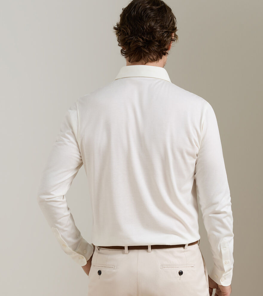 Ashby Silk Cotton Long-Sleeve Polo image number 3