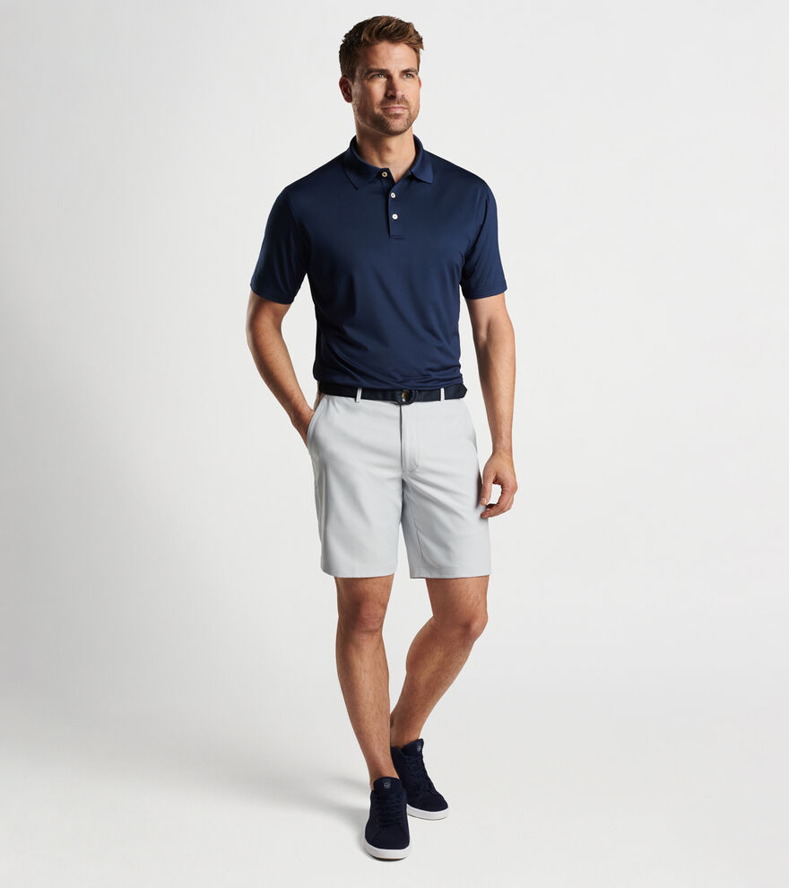Solid Performance Jersey Polo Knit-Collar image number 2