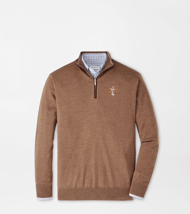 Texas Vault Autumn Crest Suede Trim Quarter-Zip