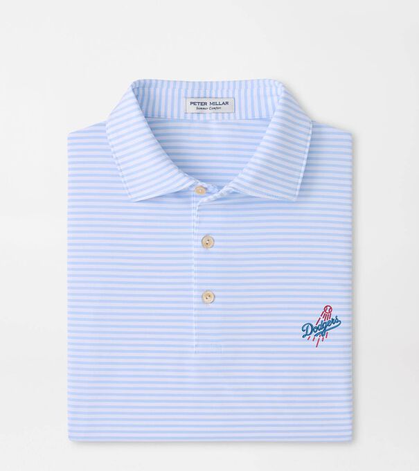 Cooperstown Los Angeles Dodgers Tiebreaker Performance Jersey Stripe Polo