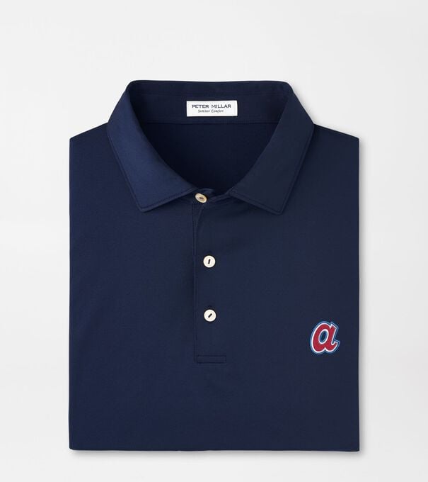 Cooperstown Atlanta Braves Solid Performance Jersey Polo