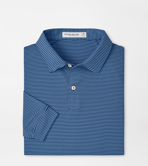 Featherweight Market Stripe Long-Sleeve Performance Polo
