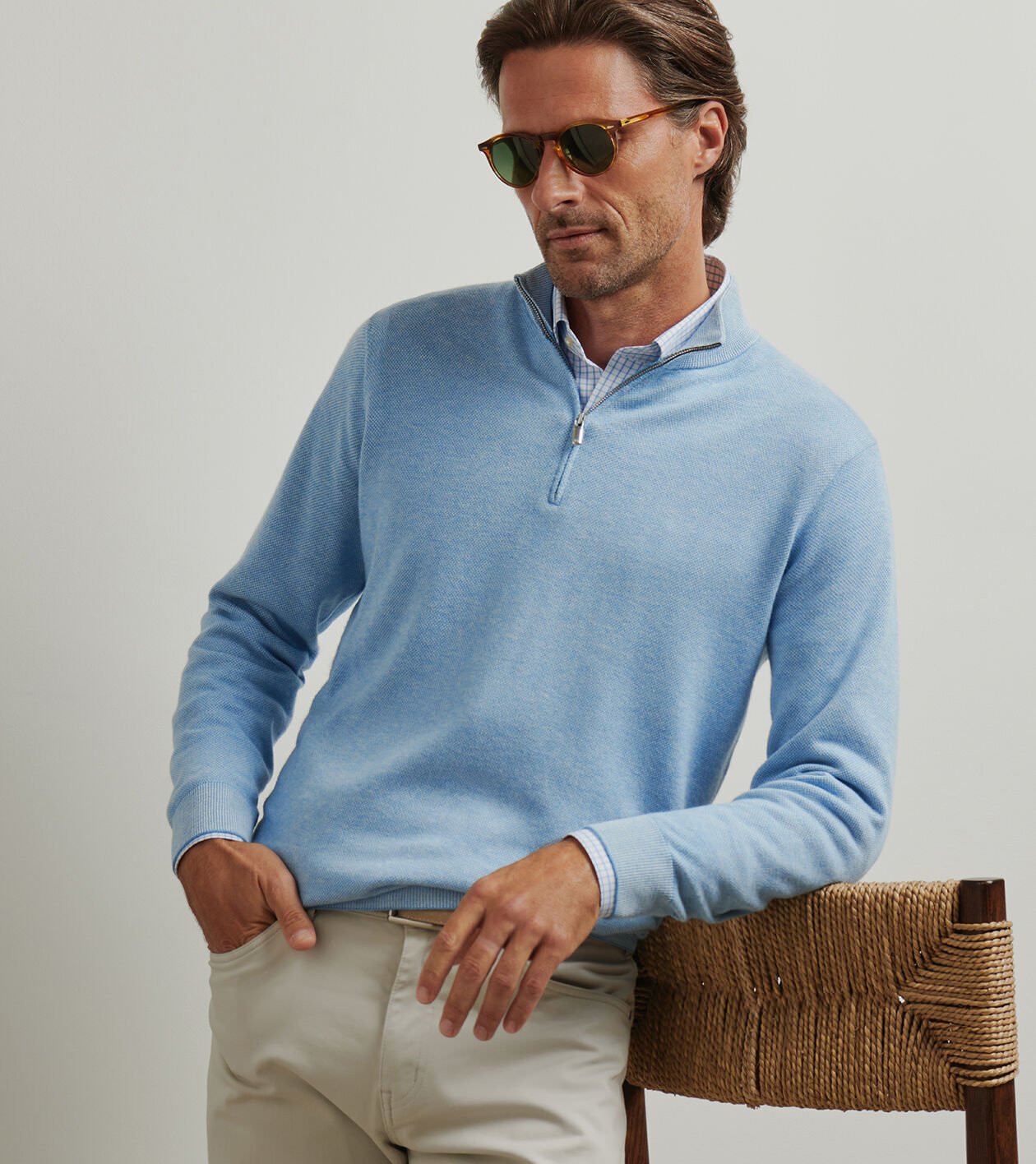 Coolspun Birdseye Quarter-Zip Sweater | Men's Sweaters