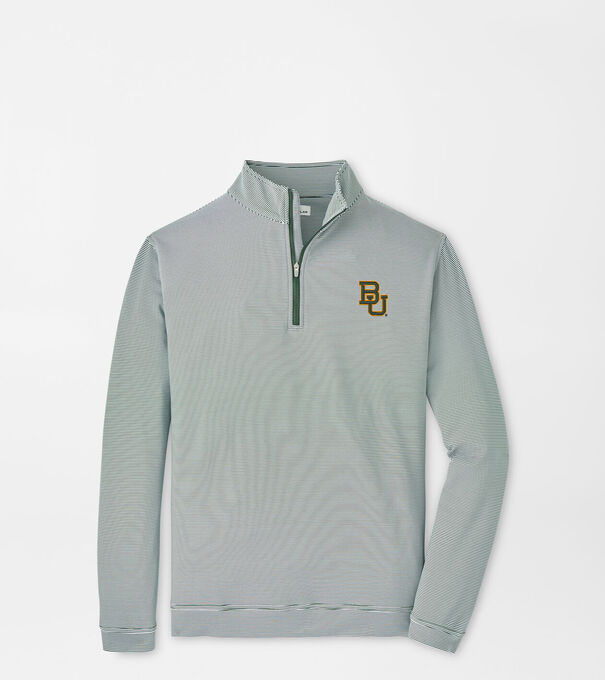 Baylor Perth Sugar Stripe Performance Quarter-Zip