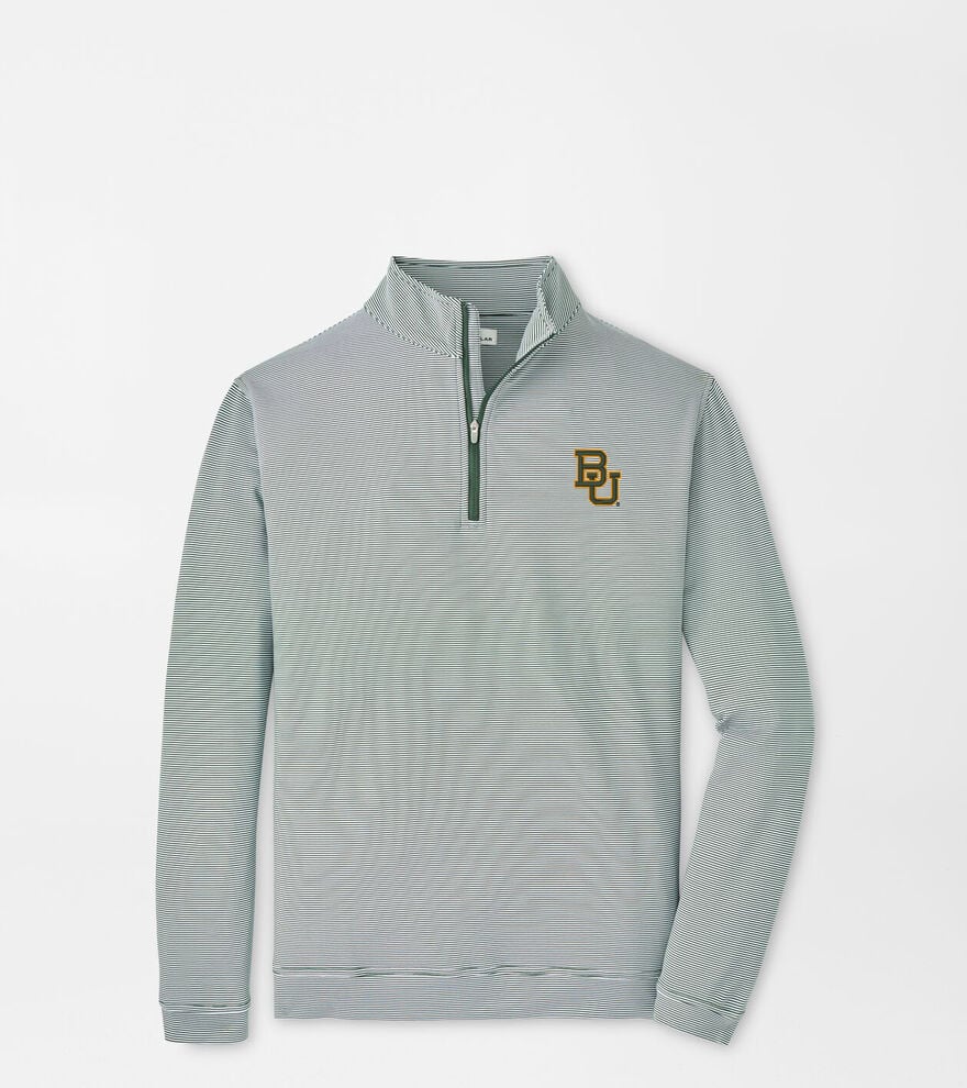 Baylor Perth Sugar Stripe Performance Quarter-Zip image number 1