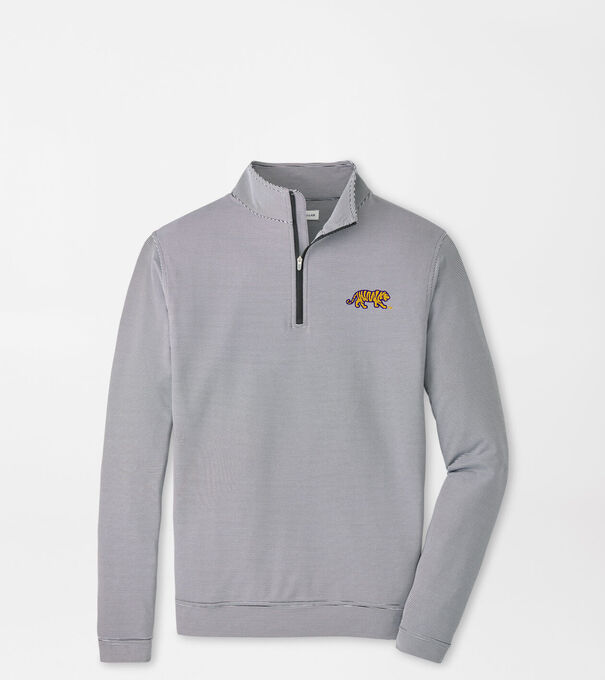 LSU Mike the Tiger Perth Sugar Stripe Performance Quarter-Zip