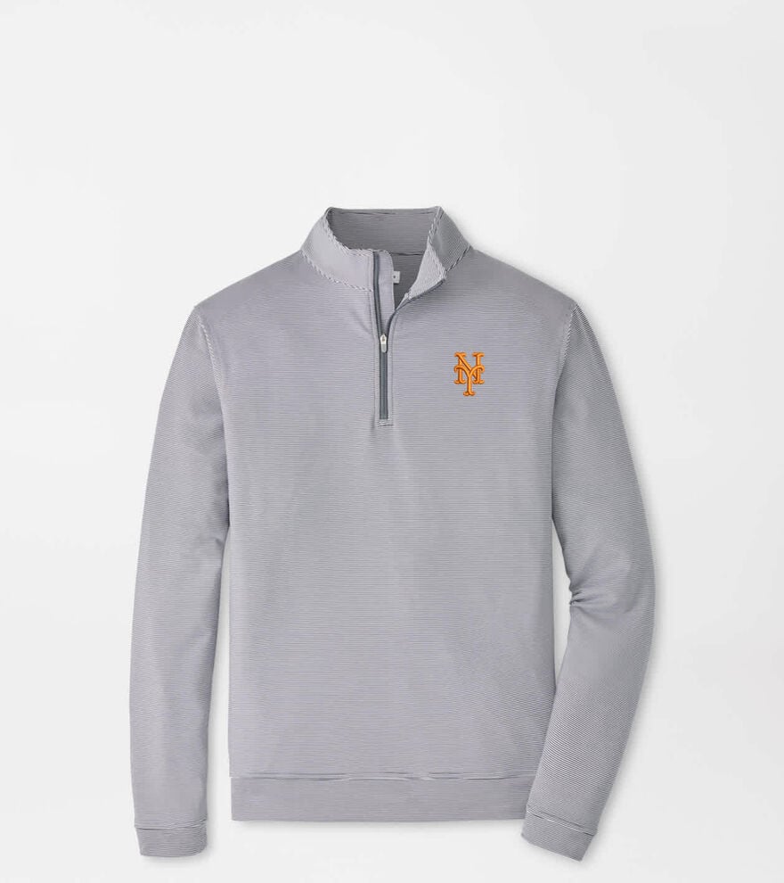 New York Mets Perth Sugar Stripe Performance Quarter-Zip