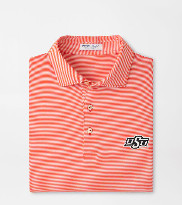 Oklahoma State Jubilee Stripe Performance Polo