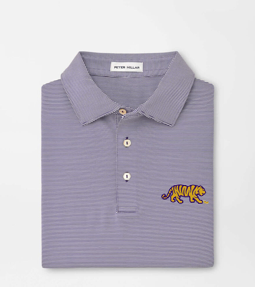 LSU Mike the Tiger Jubilee Stripe Performance Polo image number 1
